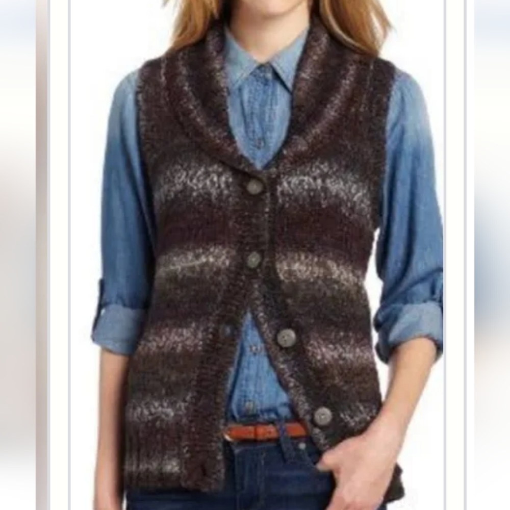 Woolrich Kendall Creek Wool Blend Knit 90's Y2k Prairie Sweater Vest